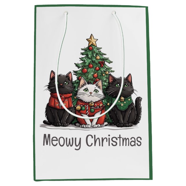 Meowy julkatten firar julgran (Framsidan)