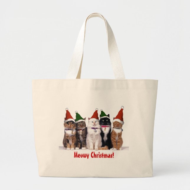"Meowy julkatter ", Jumbo Tygkasse (Framsidan)