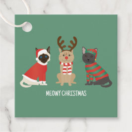 Meowy-julkattor Gåvor Etiketter