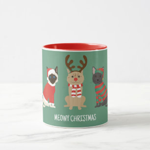 Meowy-julkattor Mugg