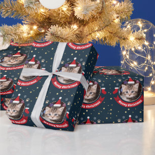 Meowy julklapp Anpassningsbar Pet Cat Photo Helgda Presentpapper