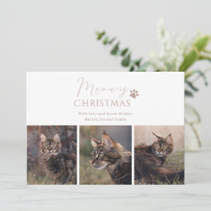 Meowy-julklapp Fotojul Julkort