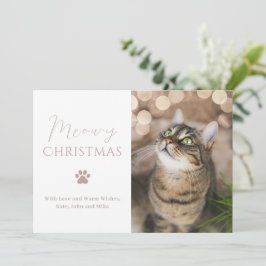 Meowy-julklapp Fotojul Julkort