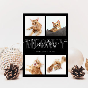 Meowy-julklapp Foton Black-jul Julkort