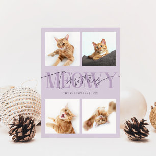 Meowy-julklapp Foton Lila jul Julkort