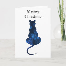 Meowy julkort Blank inuti Helgkort
