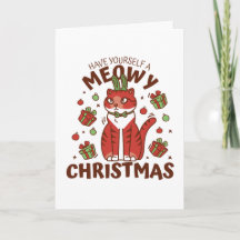 Meowy-julkort, Helgdag Card
