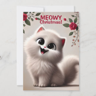 Meowy-julkort, Helgdag Card Tack Kort