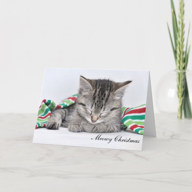 Meowy julkort helgkort (Framsida)