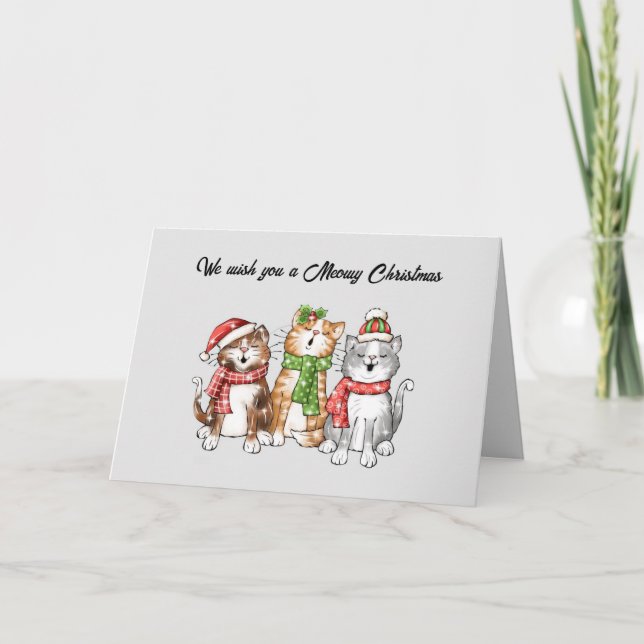 Meowy-julkort Tack Kort (Framsida)