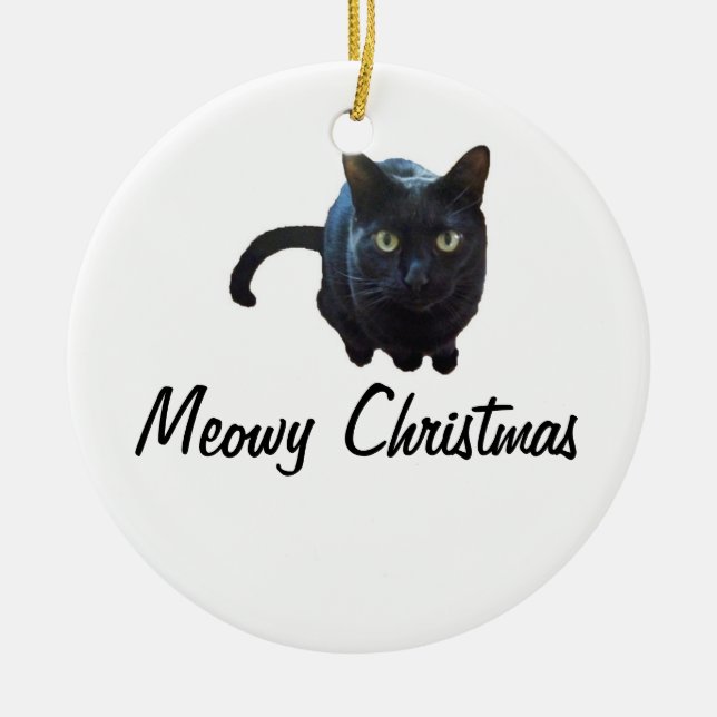 Meowy julprydnad julgransprydnad keramik (Framsidan)