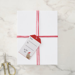 Meowy jultomten personlig namn presentetikett