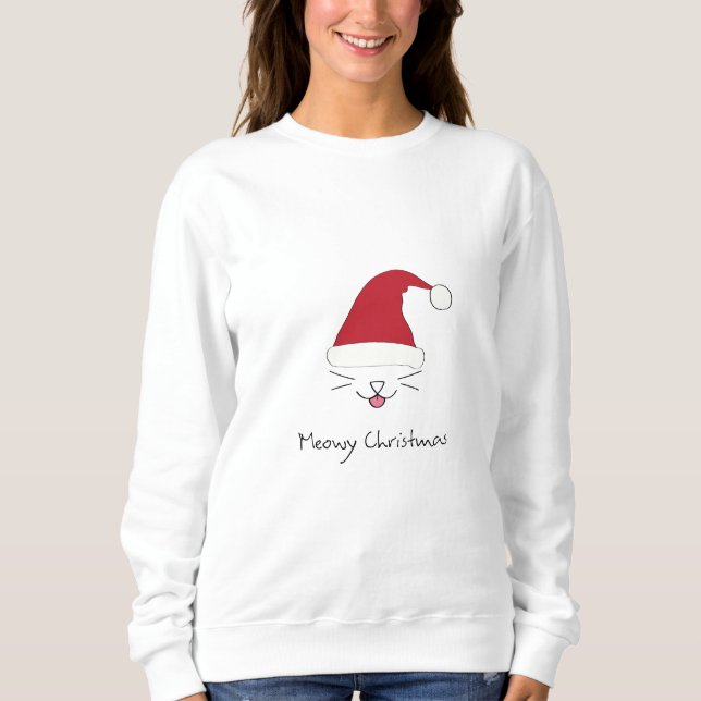 Meowy jultröja t-shirt (Framsida)