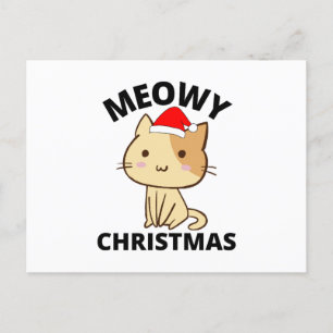Meowy julvykort vykort