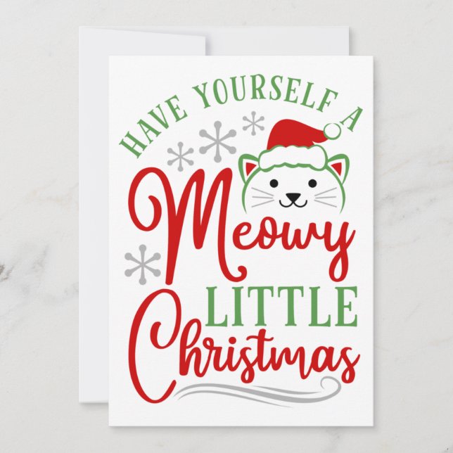 Meowy Little jul Julkort (Framsida)