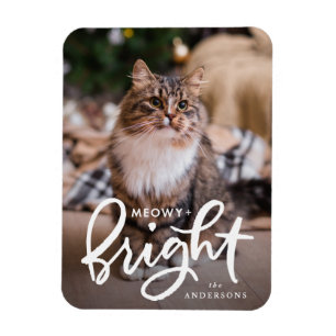 Meowy och Bright Cat Photo Magnet
