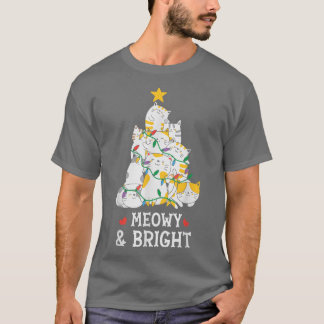 Meowy och Bright Kat Julgran God jul C T Shirt