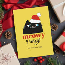 Meowy och Bright Rolig Katt Jul