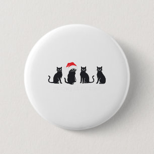 Meowys jul Black Cat Santa Hats Present Anim Knapp