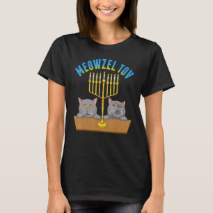 Meowzel Tov Cat Jewish Mazel Tov Hanukah Roligt Tr T Shirt