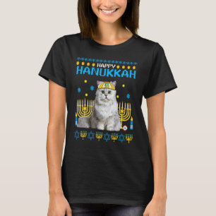 Meowzel Tov Chanukah Jewish Cat Hanukkah Ugly Swea T Shirt