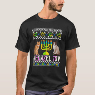 Meowzel Tov Funny Cat Hanukah God Julsötare G T Shirt