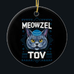 Meowzel Tov Hanukkah Jewish Cat Helgdag Julgransprydnad Keramik<br><div class="desc">Meowzel Tov Hanukkah Jewish Cat Helgdag</div>