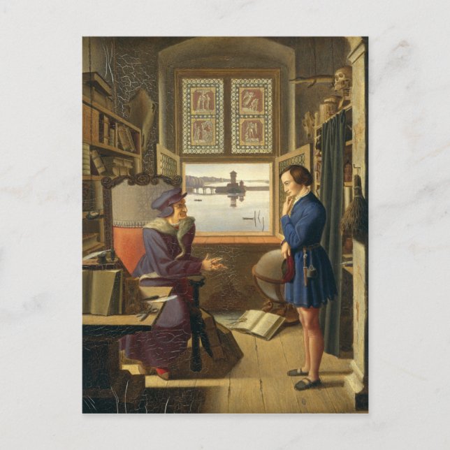 Mephisto och Student, 1828 Vykort (Framsida)