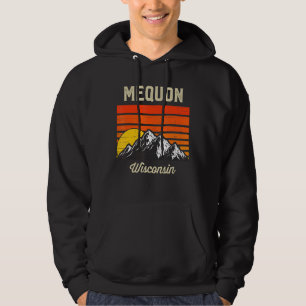 Mequon Wisconsin Retro City State Usa Hoodie