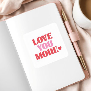 Mer Amor Por Favor Alla hjärtans dag Fyrkantigt Klistermärke