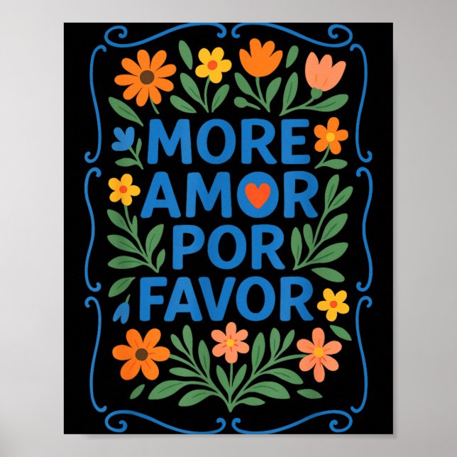 Mer Amor R Förmån Latin Spansk Kärlekskvot  Poster (Framsidan)