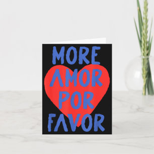 Mer Amor R Förmån Röd Hjärt Cute Spanska Kärlek Ci Kort