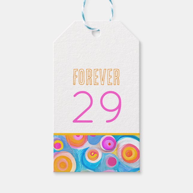 MER ÄN 29 BILDANDE Roligt AV ÅLDER Presentetikett (Framsidan)