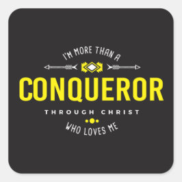 "Mer än en konqueror"-symbol Fyrkantigt Klistermärke