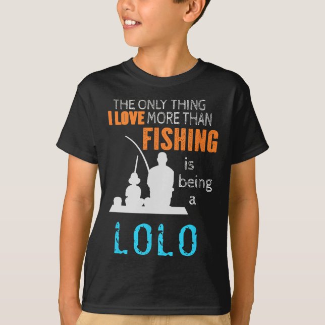 Mer än Kärlek Fishing Lolo Filipino Grandpa T Shirt (Framsida)