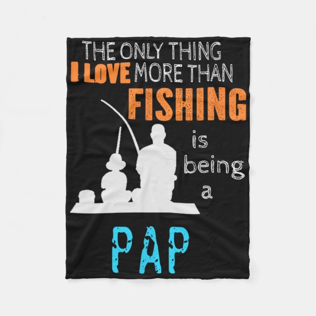 Mer än kärlek fiske Pap Special Farfar  Fleecefilt (Framsidan)
