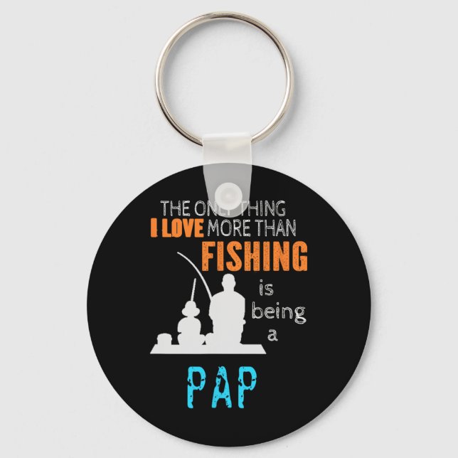 Mer än kärlek fiske Pap Special Farfar  Nyckelring (Framsida)