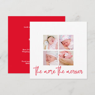 Mer än Merrier 4 Photo Helgdag Birth Nyfödd bebis