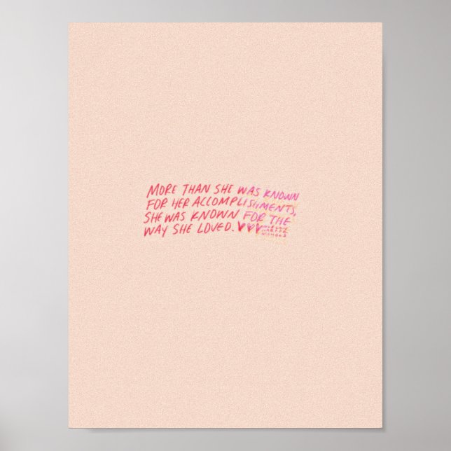 mer än vad hon var känd för sina prestationer, poster (Framsidan)