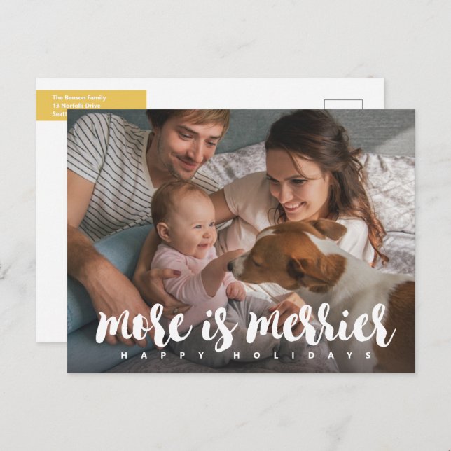 Mer är Gladare Högbild Helg Vykort (Fram/baksida)