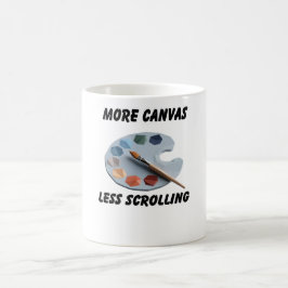 Mer arbetsyta mindre rullning kaffemugg