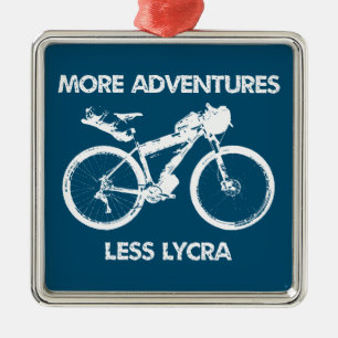 Mer Äventyr Less Lycra Bikepacking Julgransprydnad Metall