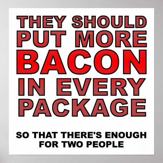 Mer Bacon Funny Poster (Framsidan)