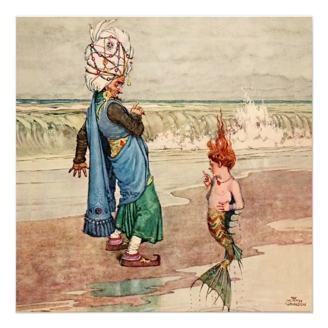 “Mer-Barnet” av W Heath Robinson Fototryck (Framsidan)