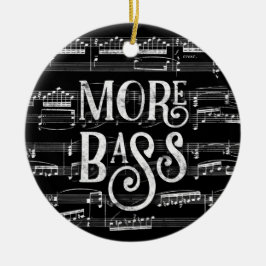 Mer Bass-kalkboard - svart, vit musik Julgransprydnad Keramik