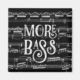 Mer Bass-kalkboard - svart, vit musik Magnet