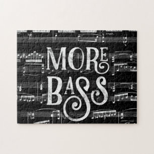 Mer Bass-kalkboard - svart, vit musik Pussel