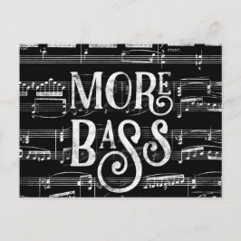 Mer Bass-kalkboard - svart, vit musik Vykort