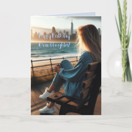 MER BEAUTIFUL GRANDDAUGHTER BIRTHDAY CARD TACK KORT