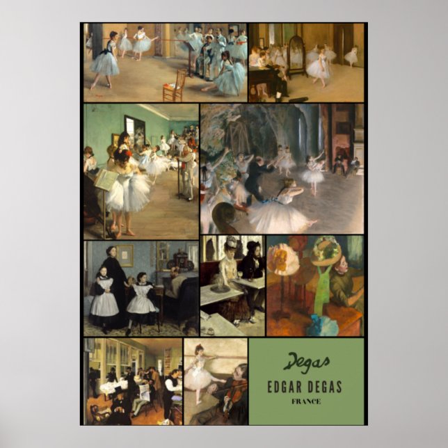 Mer Berömd intryck av Edgar Degas Poster (Framsidan)